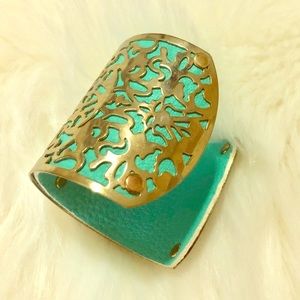 Gold fashion cuff bracelet